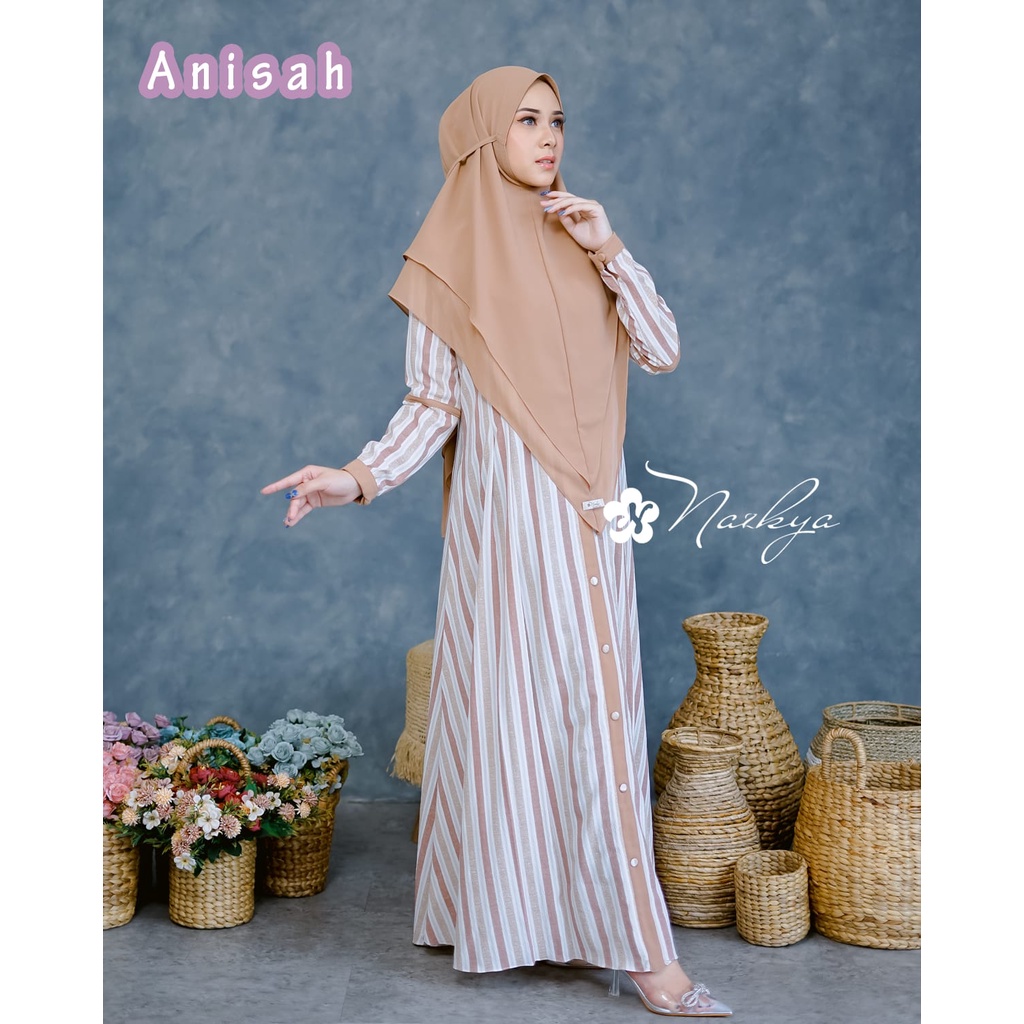 ANISAH SHEEZA ZAKIYYAH ORI NAZKYA GAMIS SET KHIMAR MANGO CRINGKEL PREMIUM MOTIF SALUR BUNGA EXLUSIVE STYLE MASA KINI