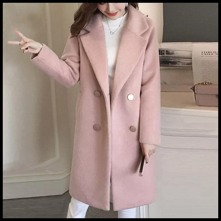 Jaket Coat Winter Musim Dingin Wanita Cashmere Wool Jk-01