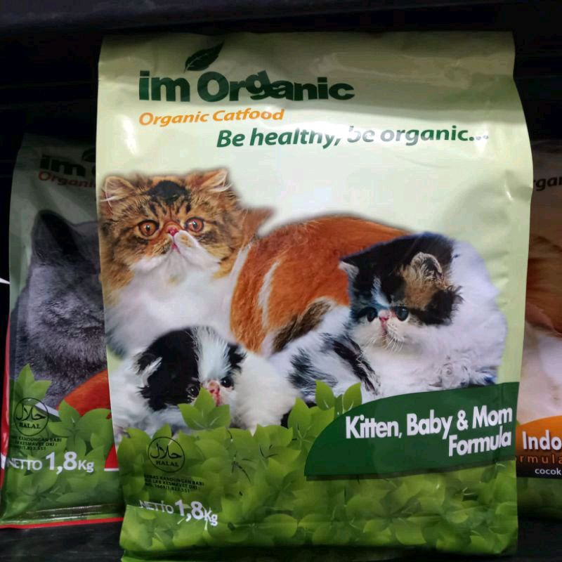 IM organic kitten baby &amp; mom 1,8kg makanan kucing IM organic catfood