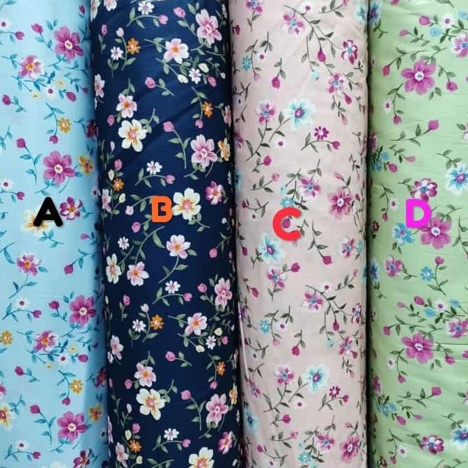 kain katun jepang meteran bahan halus motif terbaruu