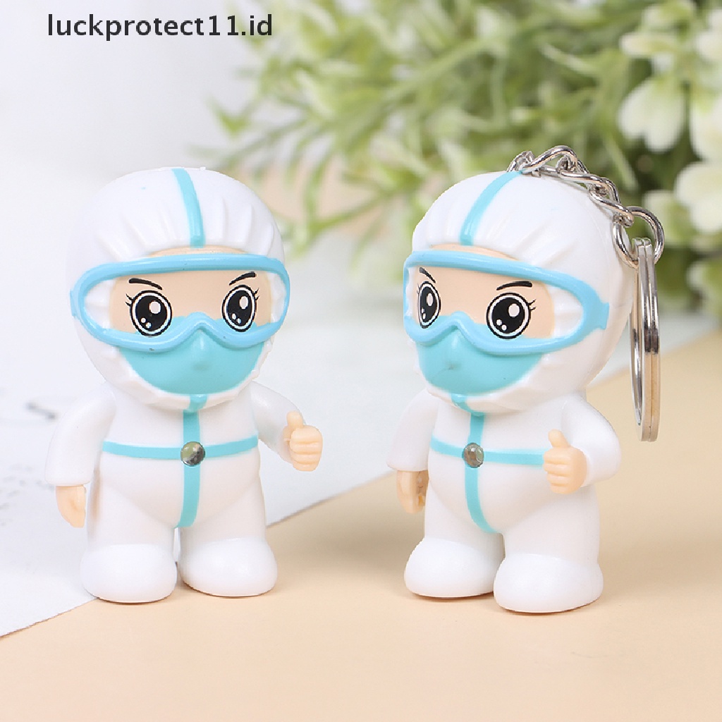 /Fashion Hot// Fashion// Gantungan Kunci Perawat Staff Humanoid Gantungan Kunci Souvenir Syukuran Hadiah Liontin.