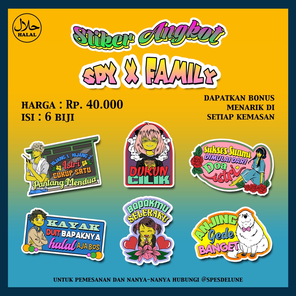 

Stiker Angkot Spy x Family