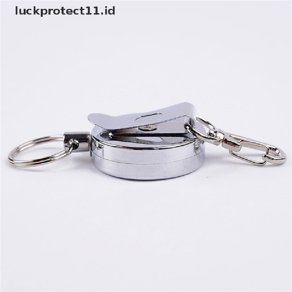 /Fashion Hot// Fashion// Kawat Baja Tahan Hilang Elastis Gantungan Kunci Recoil Sporty Alarm Key Rings.