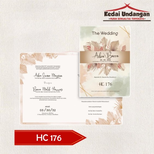 Blangko Undangan Pernikahan HC 176 Termurah FREE Katalog