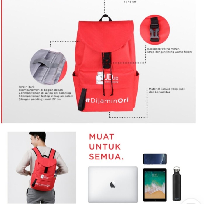 Original Tas Ransel Jdid Backpack Jd Id Original