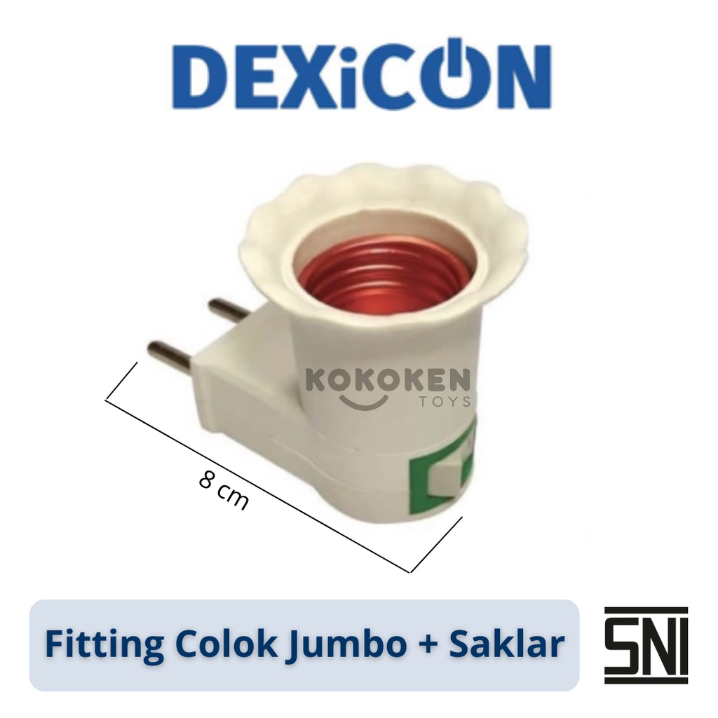 Fitting Lampu Colok Jumbo + Saklar / Fitting Lampu On Off / Lamp Holder / Fitting Bohlam / Tempat La