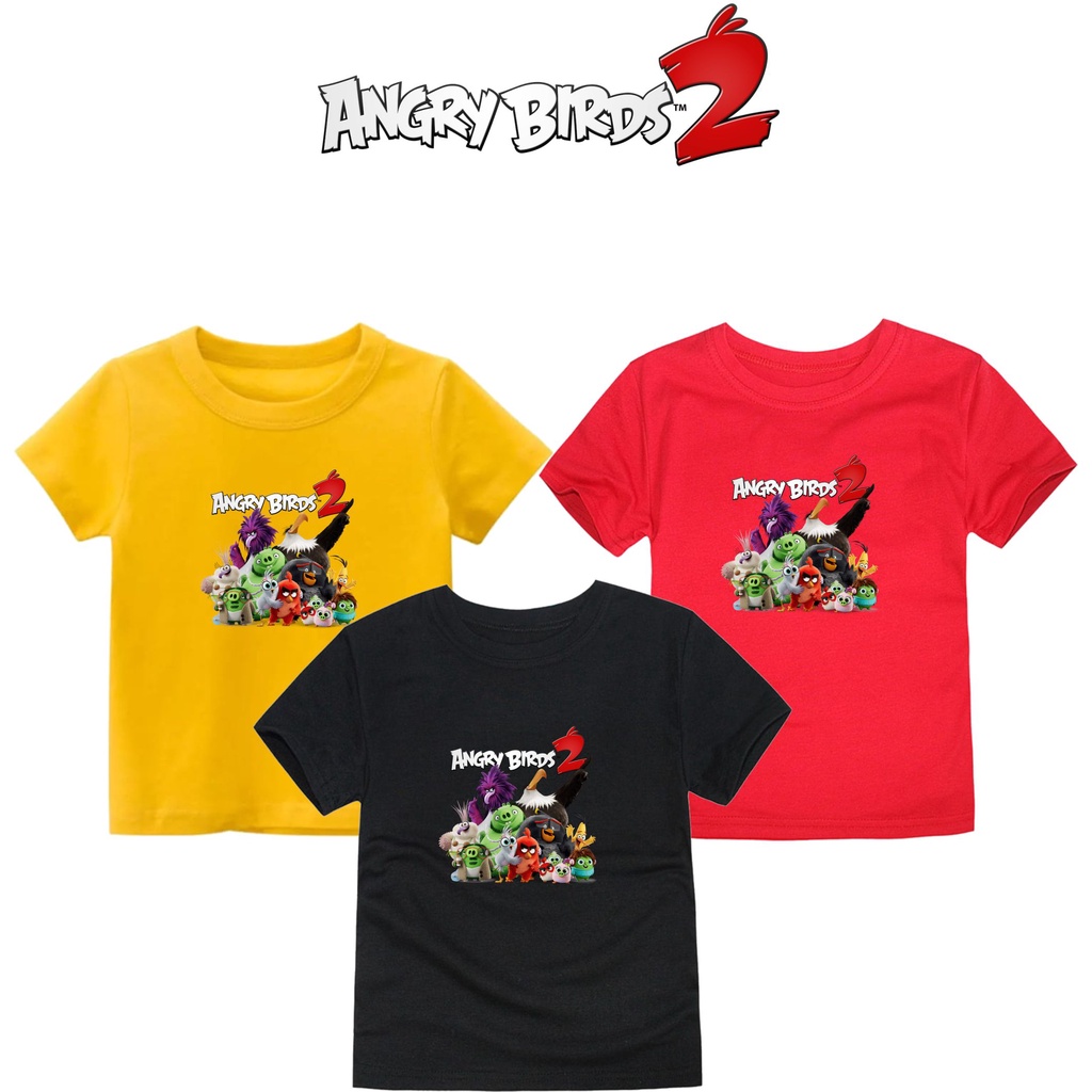 PVJ - Kaos Anak Motif Angry Bird Terbaru Tshirt Combad 30s