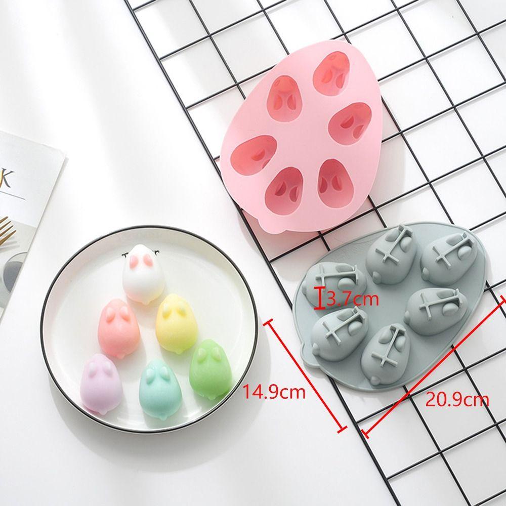 Solighter 6rongga 3D Kelinci Bunny Perlengkapan Pernikahan Membuat Sabun Handmade Easter Bunny