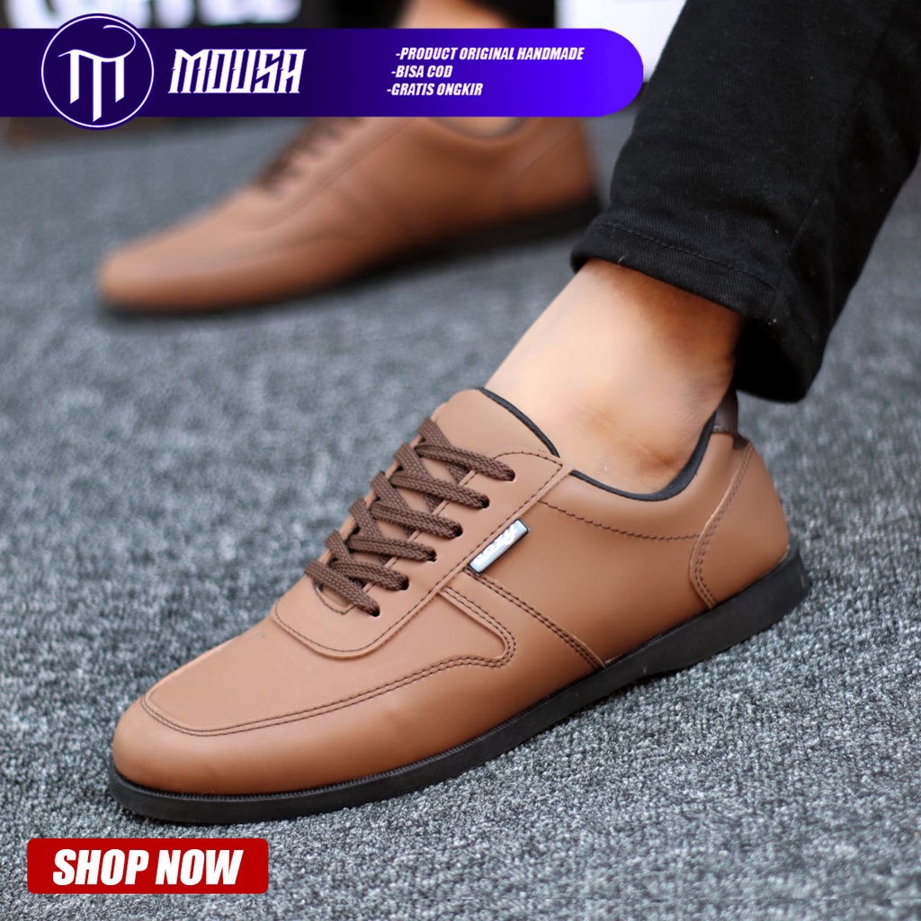 Sepatu Sneakers Pantofel Pria Formal Kerja Kuliah Mousa Cozensa