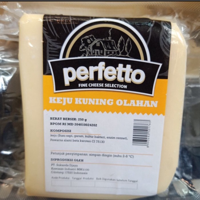 

Perfetto yellow cheddar cheese 250gr