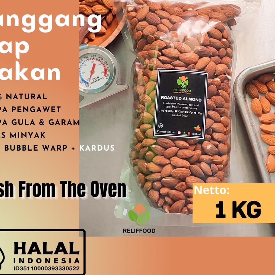 

READY ✅ROASTED ALMOND - KACANG ALMOND PANGGANG KUPAS 1kg|SQ6