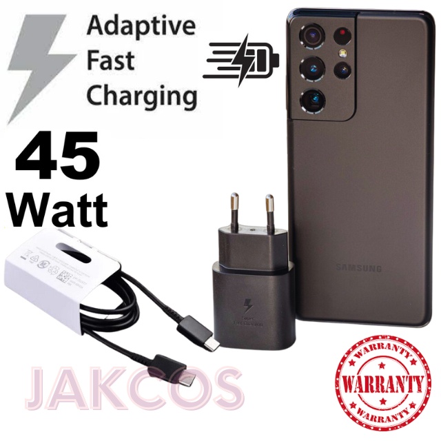 CHARGER SAMSUNG Fast Charging Samsung Galaxy S22 Charger 45W Type C to C Original 100%