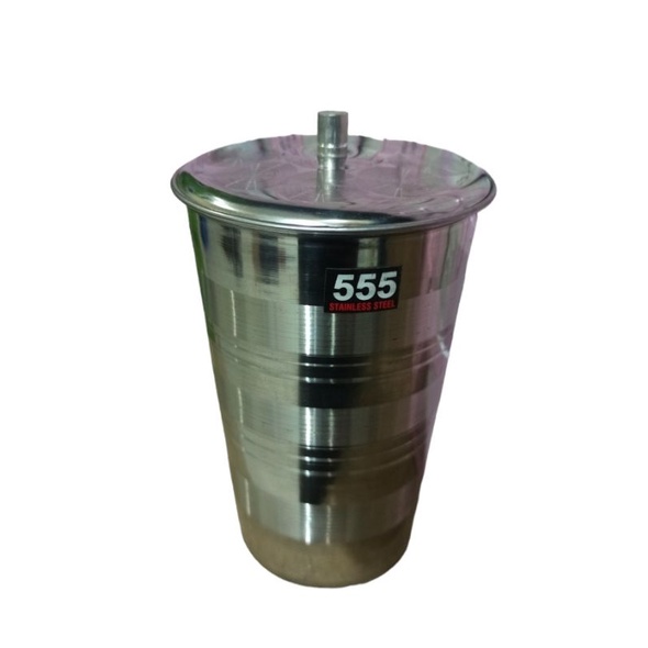 SET GLAS STAINLES PLUS TUTUP GELAS