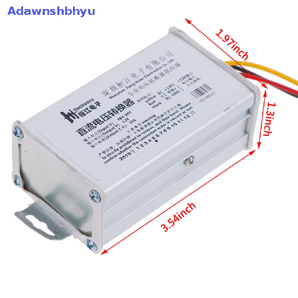 Adhyu Adaptor Converter DC 48V-96V Ke 12V-10A 120W Untuk Mobil Elektrik Bahtera ID