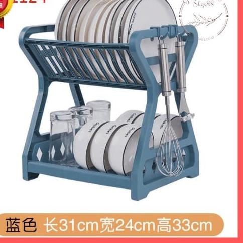 4.4 Product HOT [GOS ]-C301- Rak piring Dapur Baskom / Rak Piring 2 Susun Plastik /  Rak Pengering P