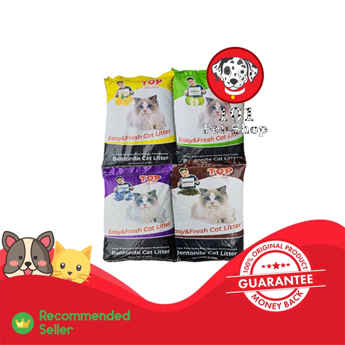 PASIR KUCING GUMPAL WANGI TOP CAT LITTER 5L GOSEND &amp; GRAB