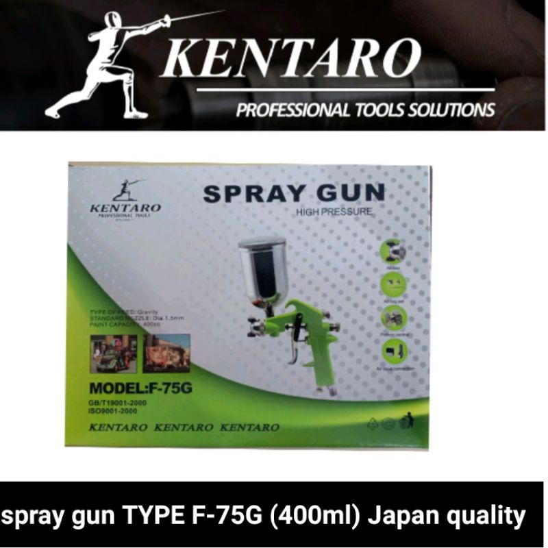 SPRAY GUN F-75G / SEMPROTAN CAT (400ml) KENTARO JAPAN QUALITY