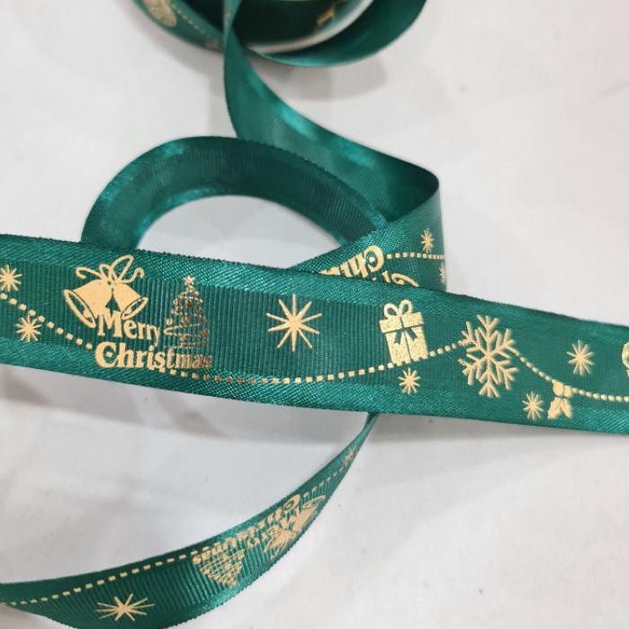 

DFE✢ Pita Satin Natal / Hiasan Packaging Christmas. Lebar 2.5cm, Panjang +- 25Yard Barang Baru