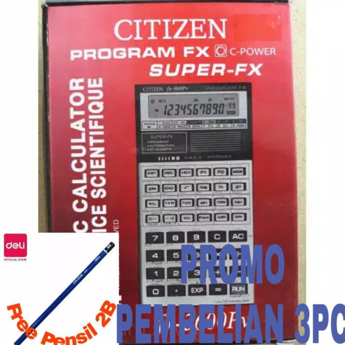 

BERKUALITAS Kalkulator Citizen FX-3600Pv Plus