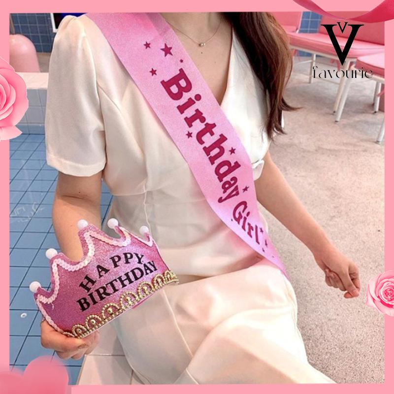 CODSelempang Sash Birthday Girl Selempang Ulang Tahun Birthday Sash Birthday Queen Princess-FA