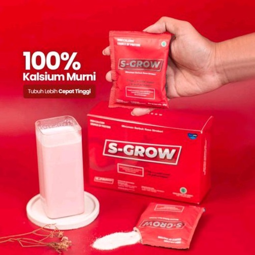 SGROW - Susu Suplemen Kalsium Peninggi Badan BPOM 100%