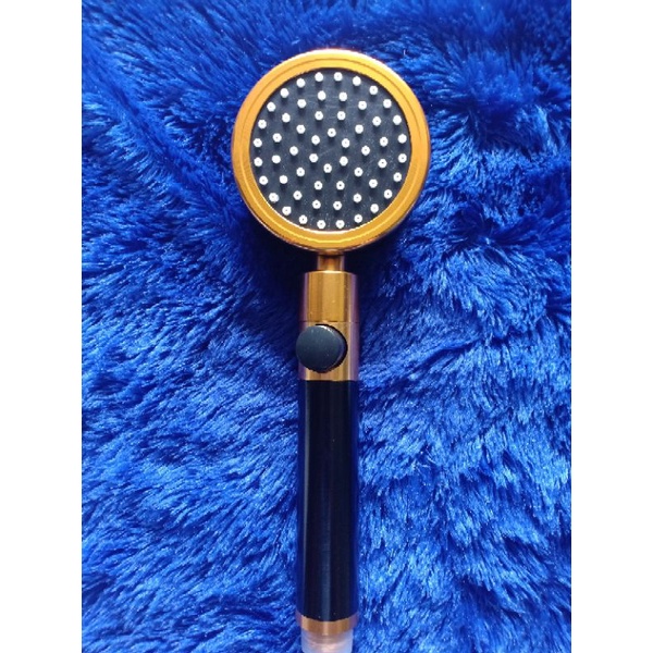 Premium Head Shower Black Gold With ON/OFF Function - Kepala Shower Premium Hitam Emas Dengan Tombol