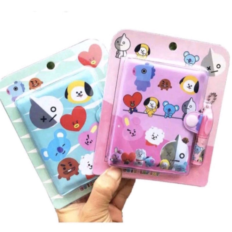 

Buku Diary BT21 lucu plus pen kecil