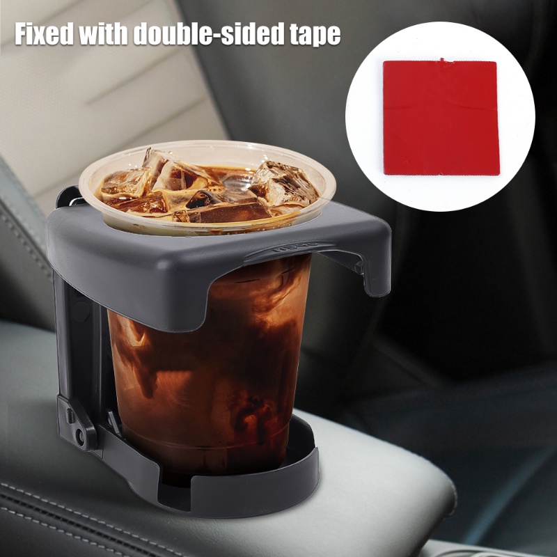 Cup Holder Lipat Universal Multifungsi Warna Hitam Untuk Interior Mobil