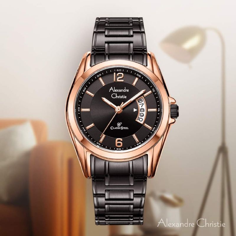 Jam Alexandre Christie AC 8289MBR Original - Jam tangan pria Classic Steel