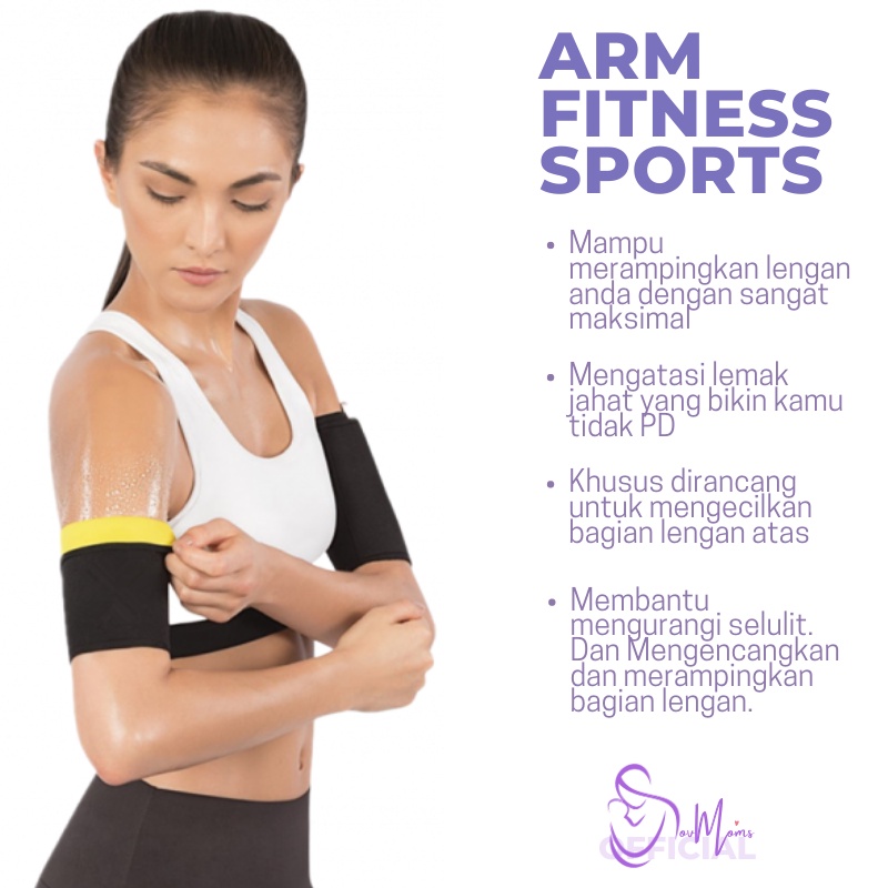 Korset Pengecil Lengan Hot Shaper Arm Perlengkapan Olahraga Deker Lengan Sepasang
