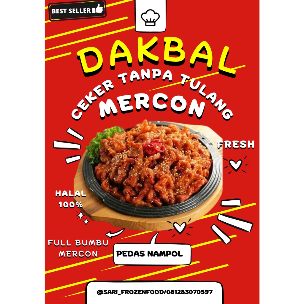 Exp Lama (COD) Dak-bal ceker tanpa tulang pedas korea Berkualitas