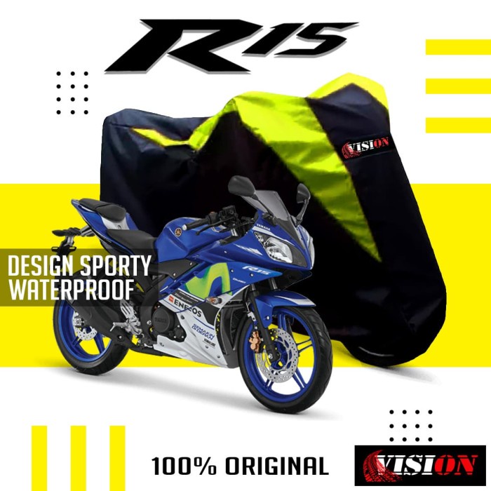 COVER MOTOR YAMAHA R150 SARUNG PENUTUP BODY MOTOR WATERPROOF VISION