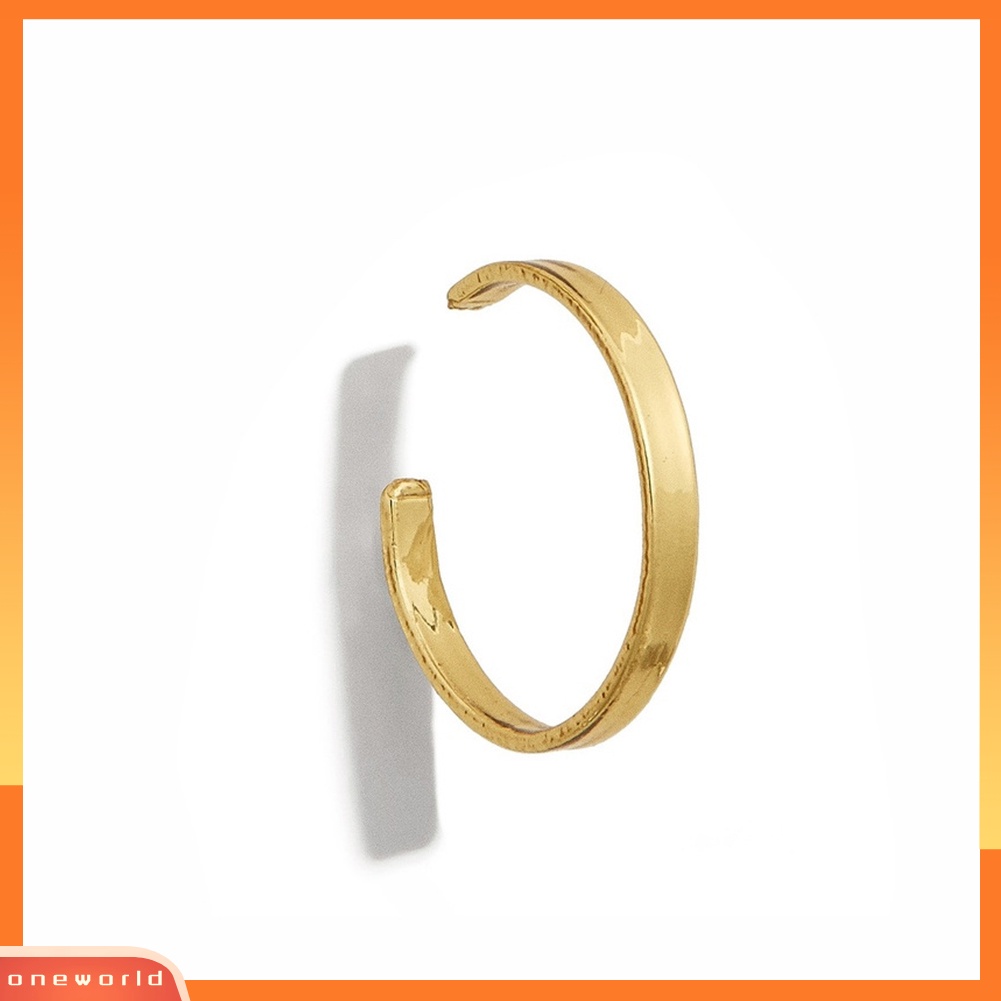 [WONE] 2pcs /Set Lady Berlian Imitasi Bentuk C Manset Telinga Klip On Anting Perhiasan Non Piercing