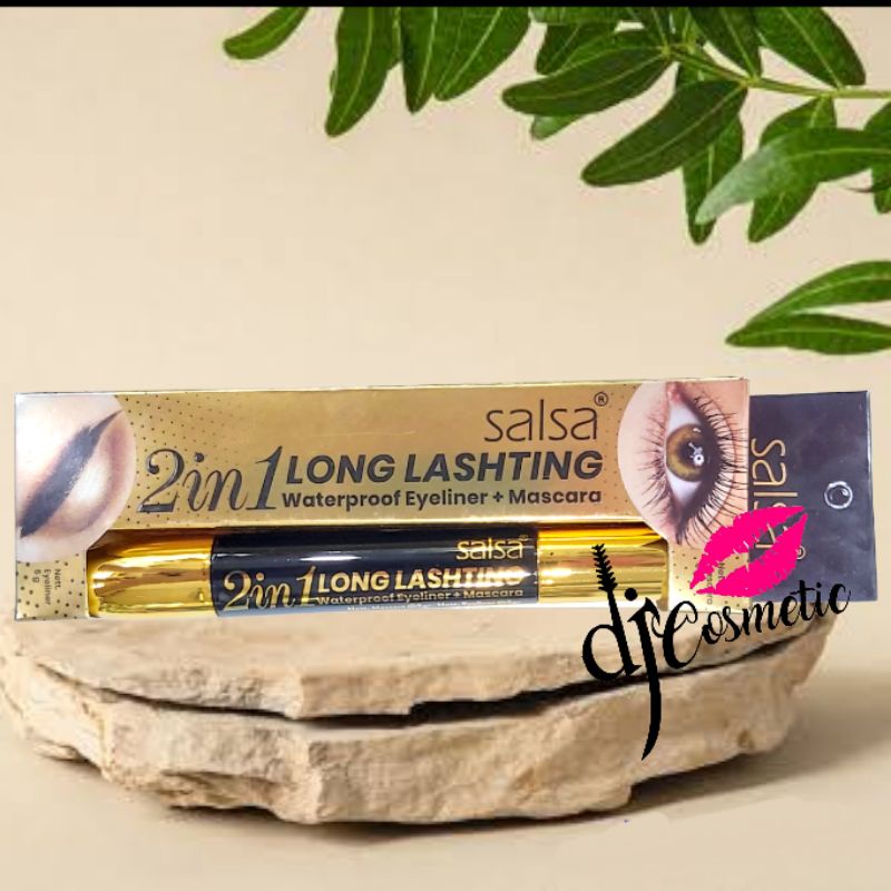 Salsa 2 in 1 Long Lashting Mascara &amp; Eyeliner Waterproof | Maskara &amp; Eye Liner | Hyperlash