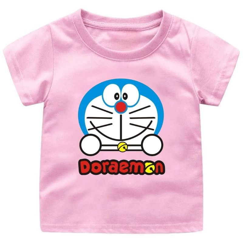 BAJU KAOS ANAK CEWEK/COWOK 1-12 TAHUN KEPALA DORAEMON