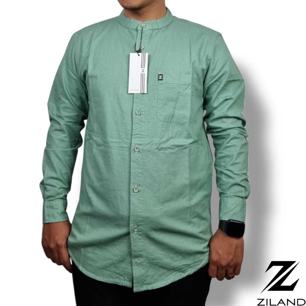 Kemko Dewasa ZILAND 001 Kemeja Koko Pria Lengan Panjang Polos Katun Sigaret Premium Ada Ukuran Jumbo High Quality
