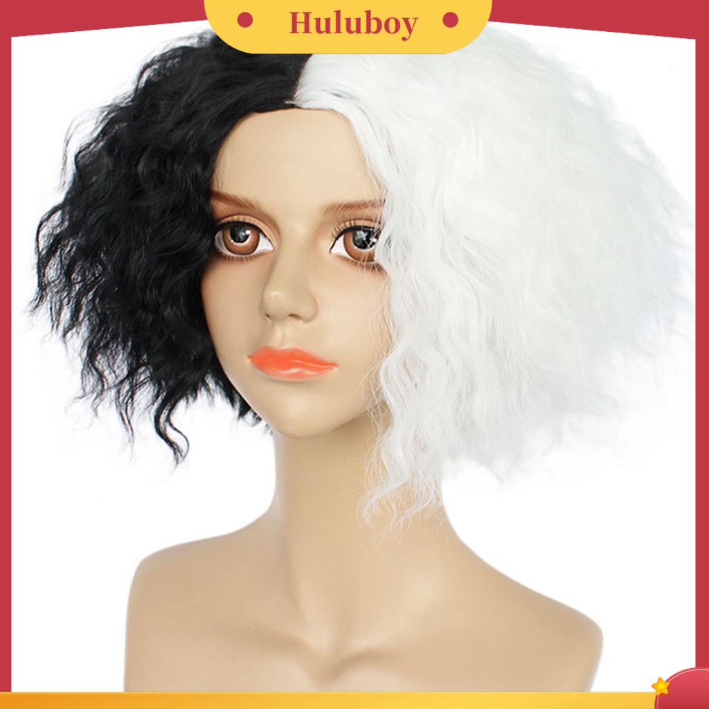 Rambut Palsu Model Pendek Berlapis Bahan Serat Suhu Tinggi Untuk Pesta Cosplay