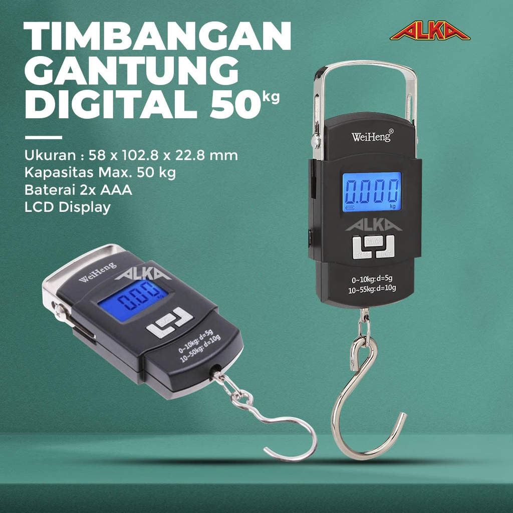 Timbangan Digital Gantung 50kg Sampling Sempling Panen Ayam Broiler Petelur Pullet