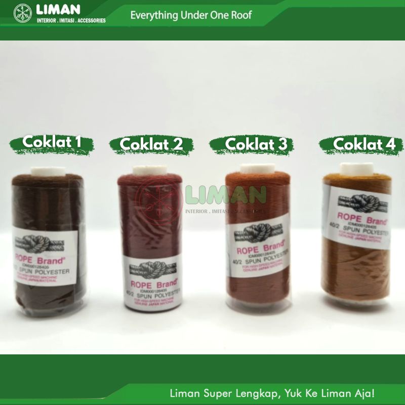 Benang Jahit Kain Pakaian Rope Brand 1 Pack isi 12 pcs