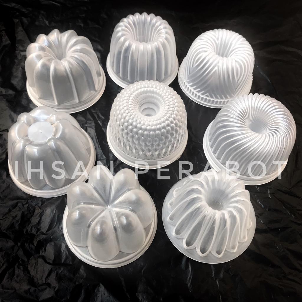 12 PCS Cetakan Puding Mini / Cetakan Ager Puding Plastik / Classic , Twist , Bavaya MIni