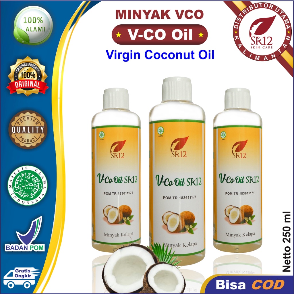 Minyak VCO SR12 | VCO Oil SR12 Herbal Netto 250ml | Memperkuat Imun Tubuh | Menjaga Kesehatan