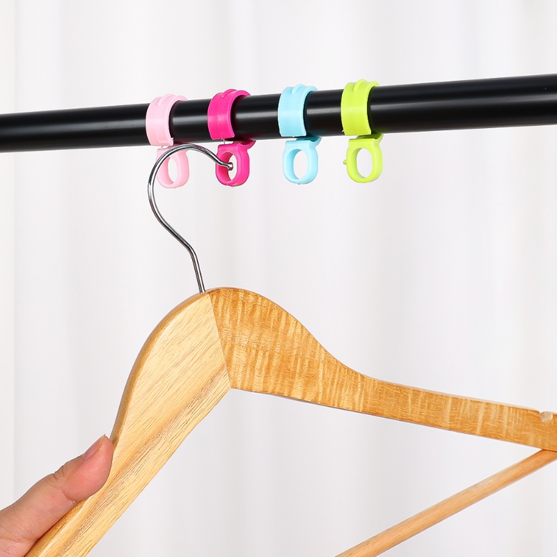 10pcs Pack Non-Slip Windproof Clothes Hanger Fixed Buckle Hook/Rumah Tangga Hemat Ruang Laundry Pengeringan Organizer Pasak/Aksesoris Organizer Closet