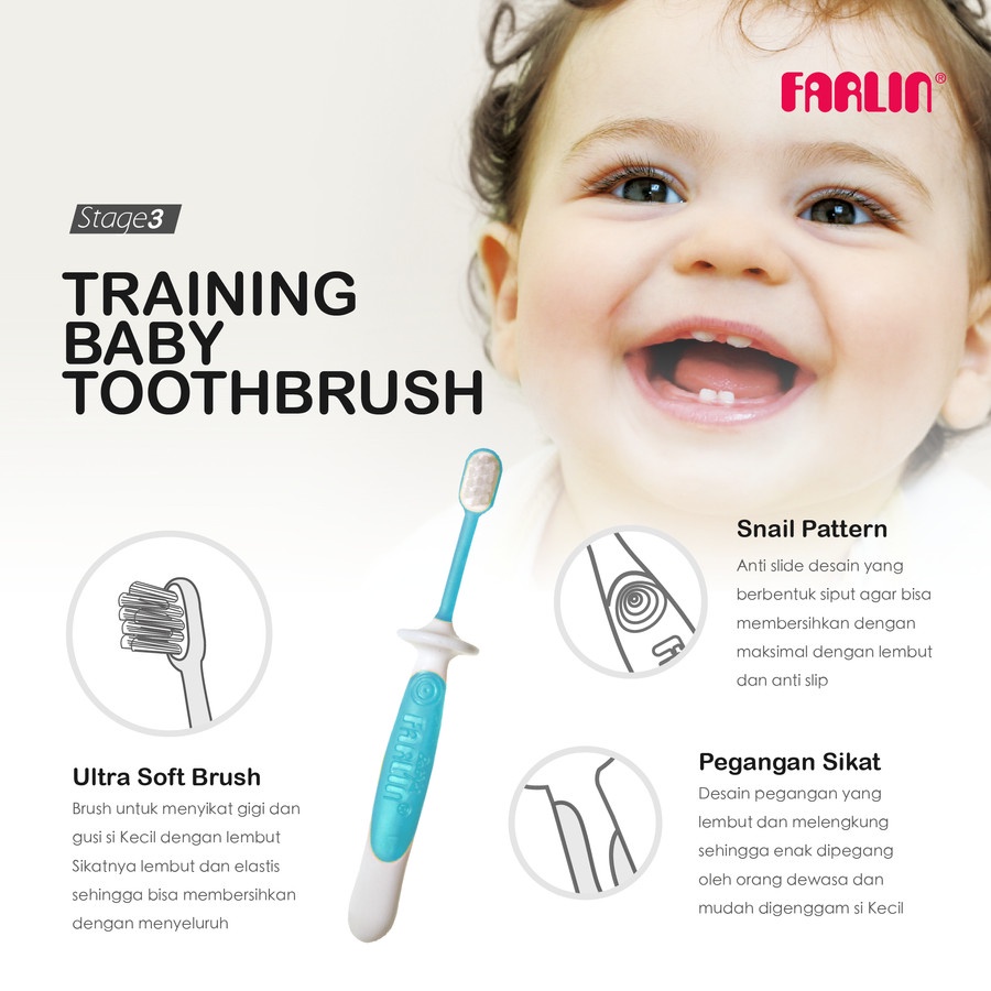 Farlin Stage 3 - Baby Toothbrush / Sikat Gigi Bayi