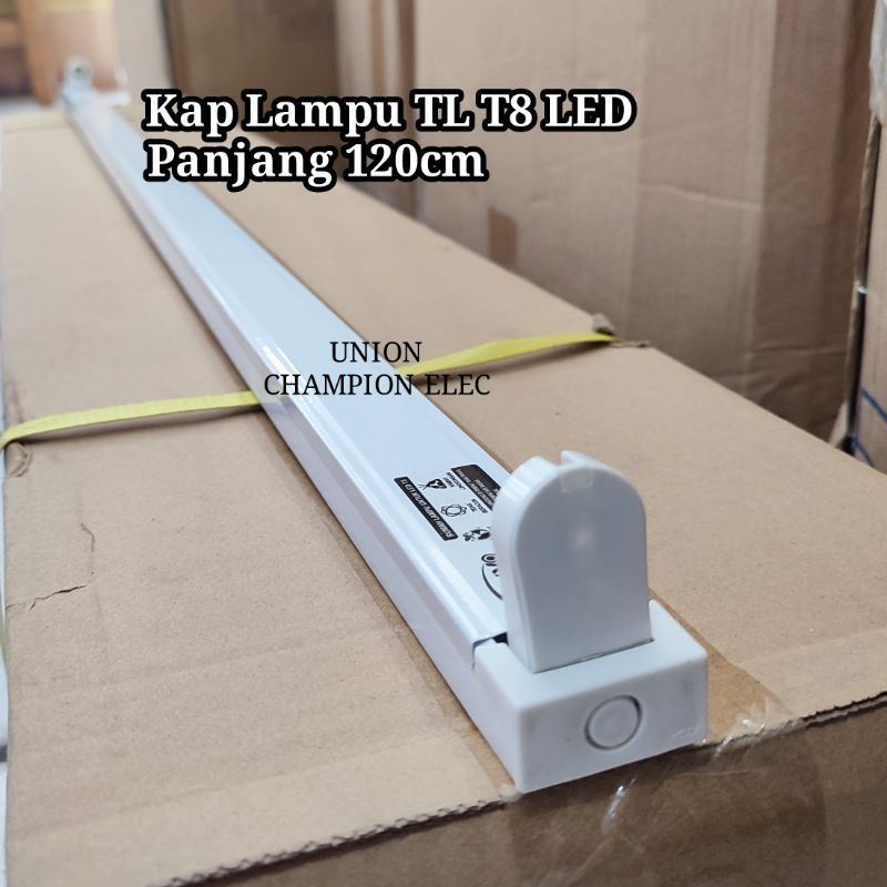 Rumah Lampu TL T8 LED Kap Tube Bracket 120cm 18w type Double Endeed