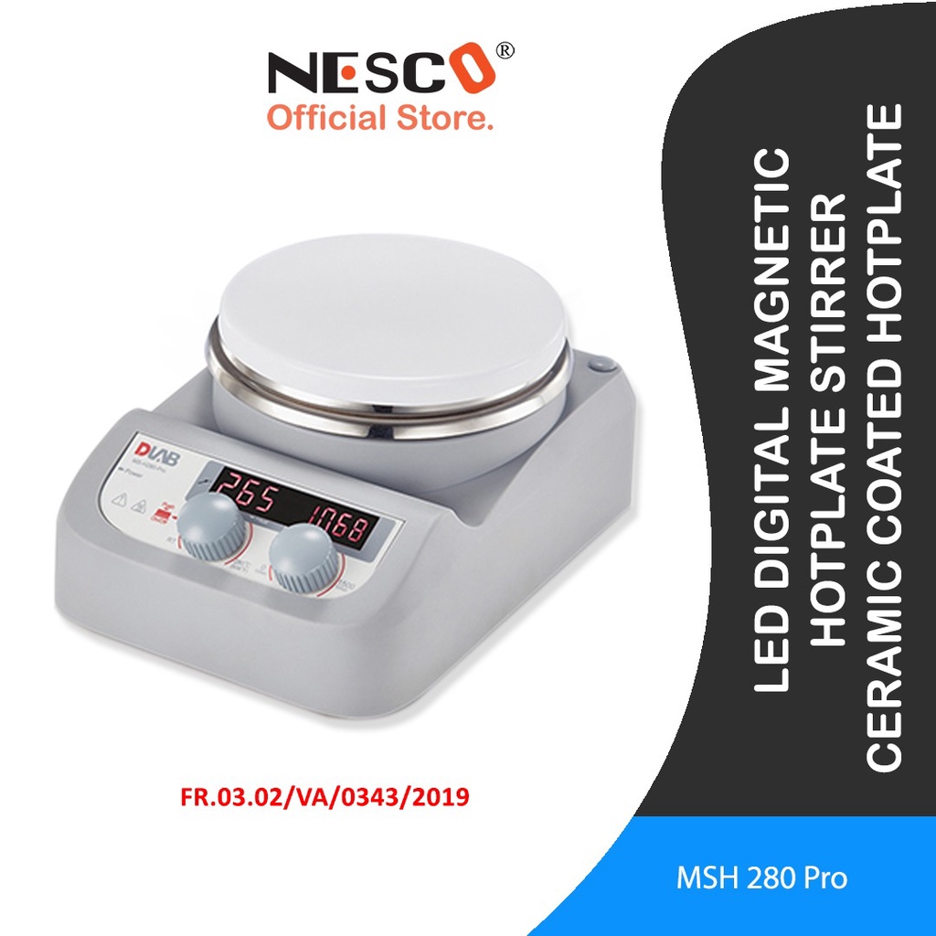 LED digital Magnetic Hotplate Stirrer,MS-H-280-Pro+Sensor Ceramic Coated Hotplate  Temp.PT1000-A+Support Clamp of PT1000