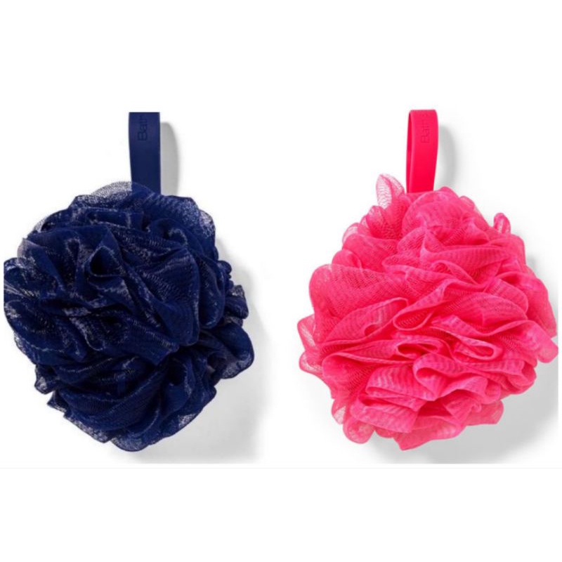 Bath &amp; Body Works Loofah Shower Puff - Navy Blue, Pink