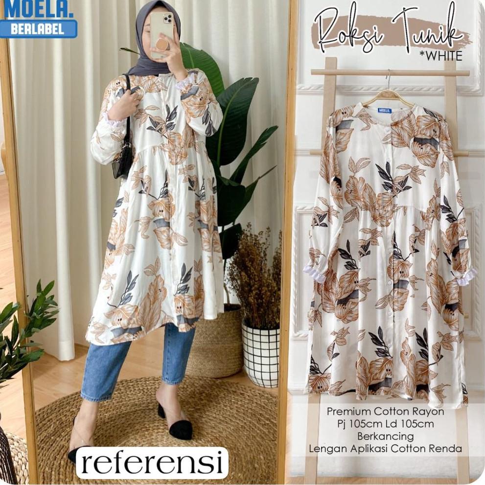 [Q-I7I-✪] Tunik Jumbo ld 110 120 130 140 150 Atasan Big Size XXXL XXXXL 5L Motif Roksi Free Masker_p