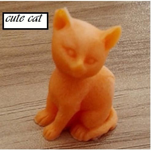 3D Silicon Mold Fondant Cake Decoration - Lovely Cat