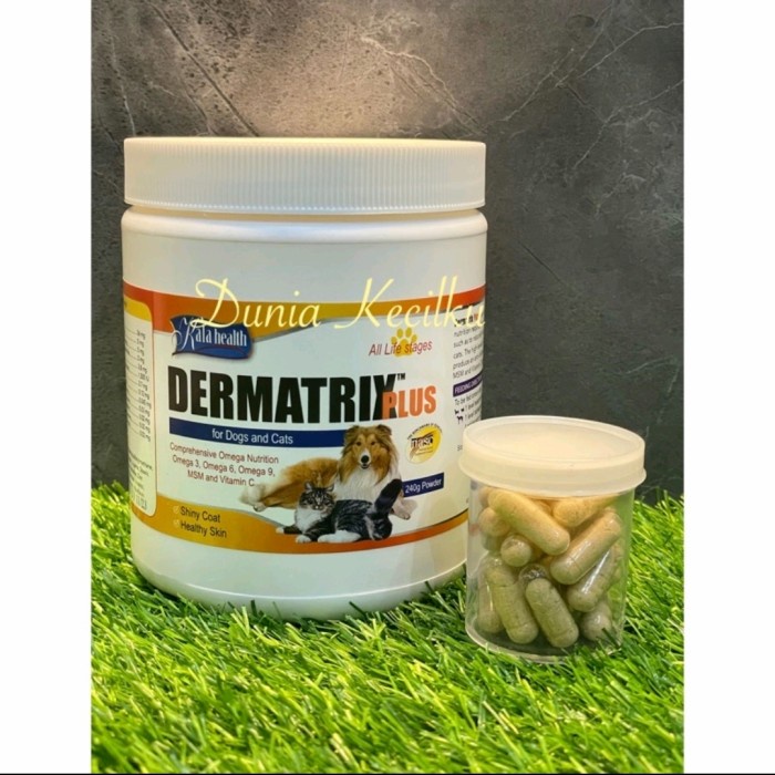 DERMATRIX PLUS POWDER SUPLEMEN KULIT DAN BULU KUCING ANJING KAPSUL