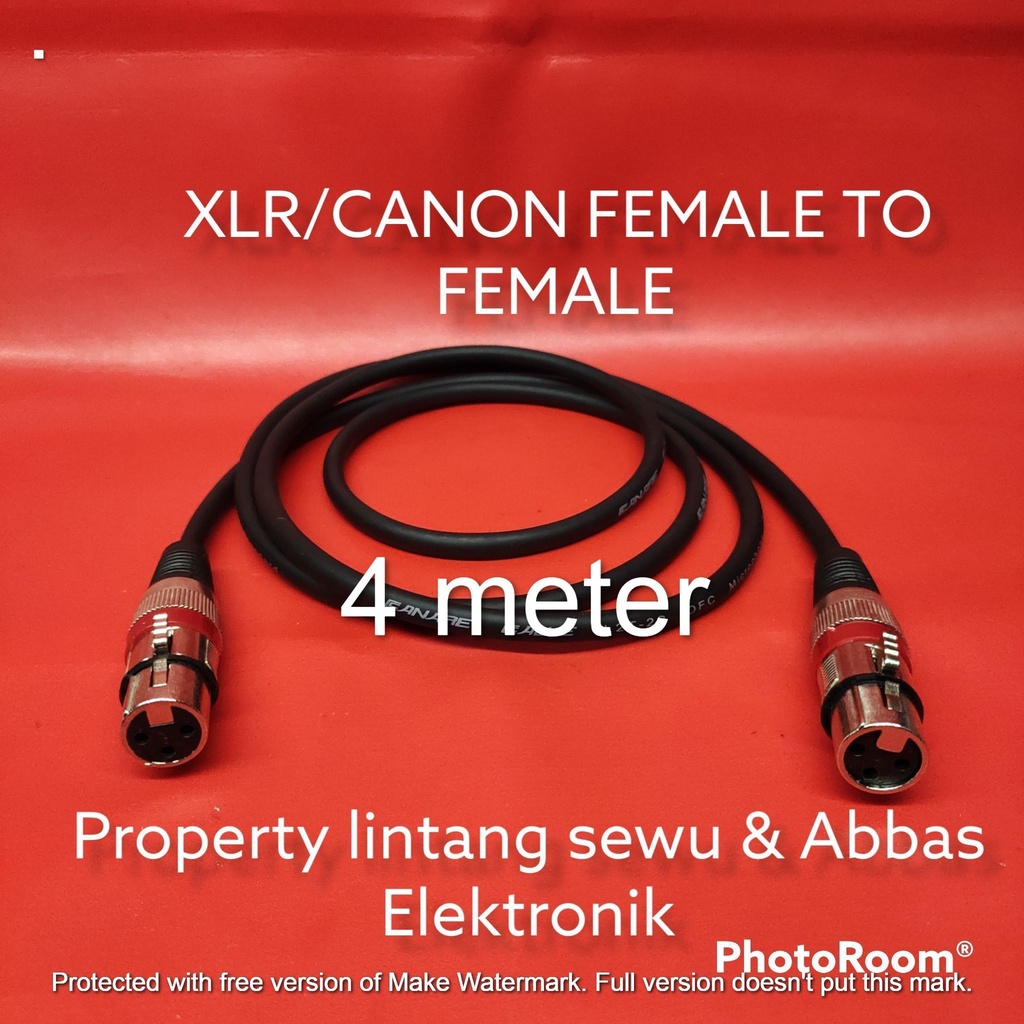 KABEL JEK XLR CANON FEMALE TO CANON FEMALE 4 METER
